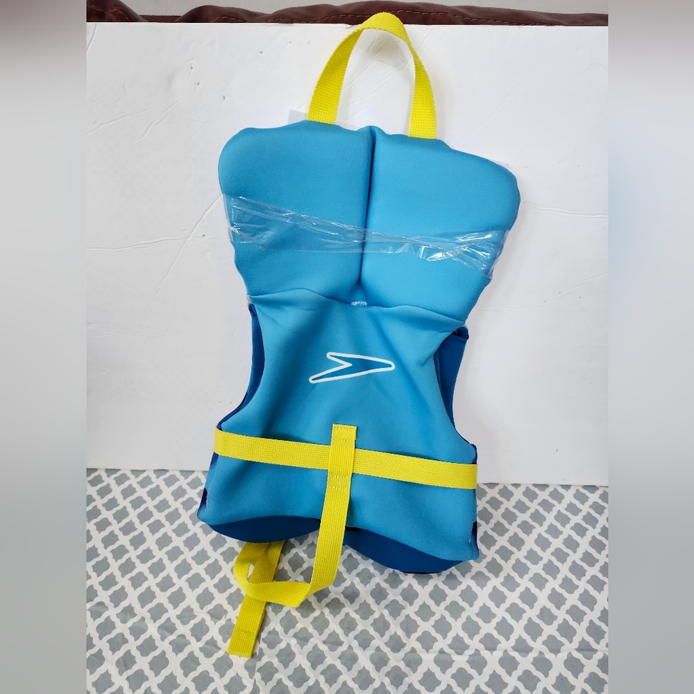 Speedo Blue and Yellow Life Vest Infant 30lbs New - Picture 3 of 8